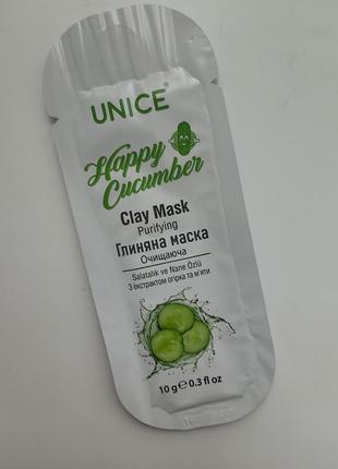 Грязевая маска с экстрактом огурца unice в саше, 10 г