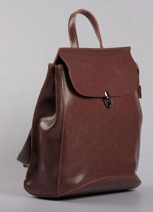 Городской кожаный рюкзак-сумка (трансформер)5 фото