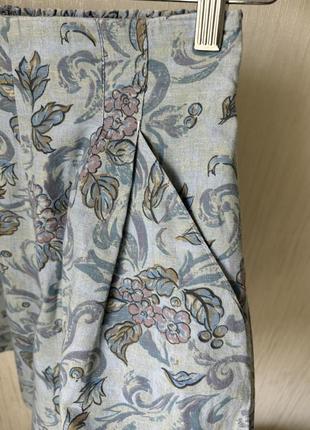 Шорты бермуды винтажный хлопок цветочный принт2 фото
