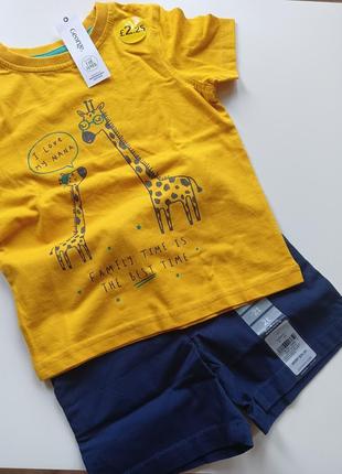 Набор футболка шорти george cartrer`s бавовна на хлопчика 1.5-2 2-3 92 981 фото