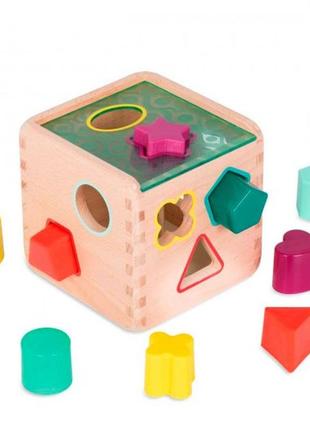 Розвиваюча дерев'яна іграшка-сортер - чарівний куб3 фото