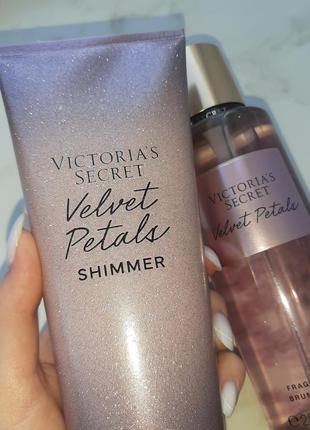 Набір victorias secret лосьйон + міст velvet petals вікторія сікрет7 фото