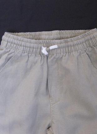 2-3 роки, літні лляні льняные брюки штани zara оливковий колір2 фото