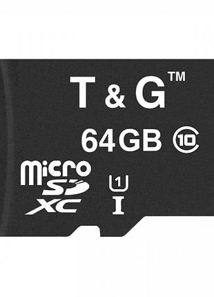 Картка пам'яті t&g micro sdxc 64 gb uhs-1 10 class чорний