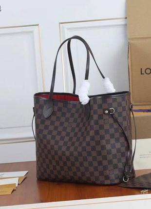 Сумка louis vuitton neverfull в размере gm (большое) 39 cm канва/кожа2 фото