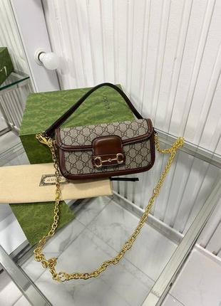 Сумка gucci кожа/канва коробка, пыльник, карты2 фото