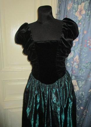 Laura ashley платье винтажное винтаж бархат .размер 145 фото