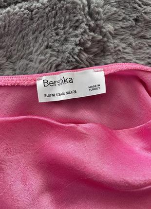 Сатиновый розовый топ от bershka5 фото