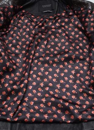 Женская кожаная куртка-косуха maison scotch, черно-коричневого цвета8 фото