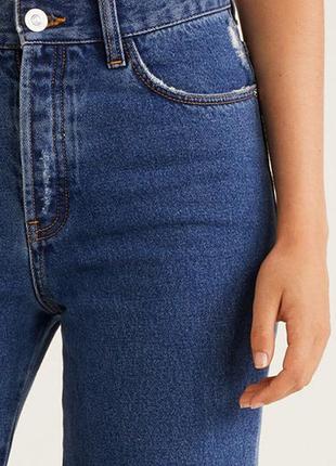 Темные женские рваные джинсы mango2 фото