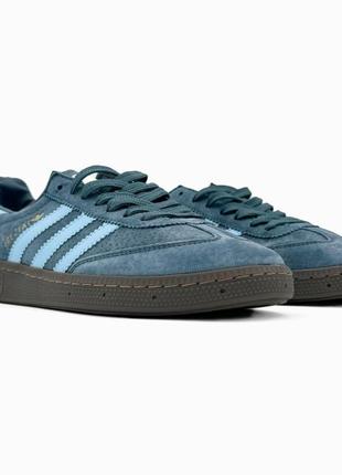 Кроссовки мужские в стиле adidas handball spezial blue v2 адидас хендбол спешиал голубые кеды3 фото