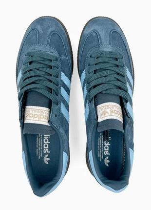 Кроссовки мужские в стиле adidas handball spezial blue v2 адидас хендбол спешиал голубые кеды4 фото