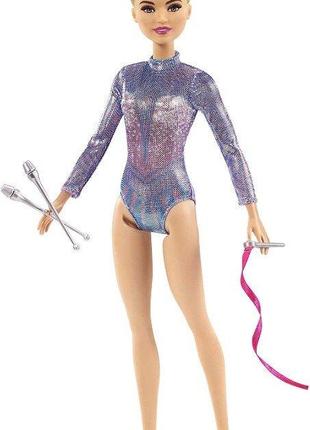 Барби гимнастка оригинал от маттел. барбы гимнастка. barbie rhythmic gymnast blonde doll6 фото