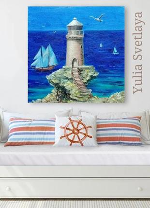 Картина маяк 20*20 см 5