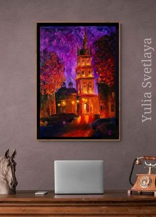 Вечерний львов картина маслом