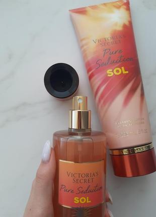 Набор victorias secret лосьон + мост pure seduction sol виктория сикрет6 фото