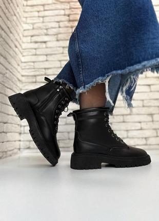 Новые черные зимние ботинки ботинки скидка5 фото
