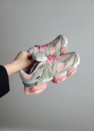 Женские кроссовки new balance 9060 pink