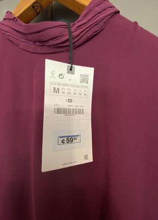 Шикарна довга сукня zara, р. м-l, плаття, довга сукня пліссе і ремінь в тон сукні в комплекті7 фото