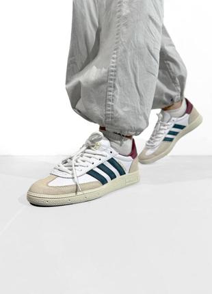 Кросівки жіночі чоловічі в стилі adidas spezial white адідас спезіал білі бежеві кеди2 фото