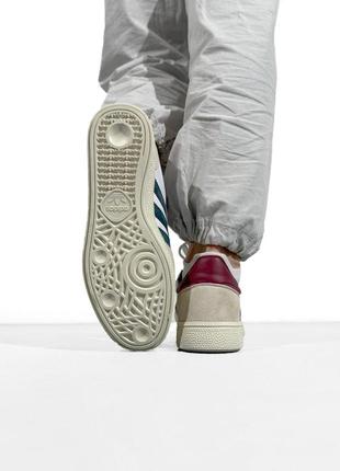 Кросівки жіночі чоловічі в стилі adidas spezial white адідас спезіал білі бежеві кеди6 фото