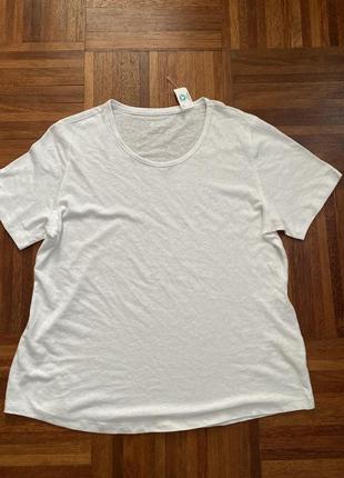 Новая базовая льняная футболка oyanda 44/46 ( 50-52) нижняя1 фото