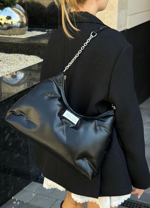 Сумка maison margiela black glam slam large shoulder bag9 фото