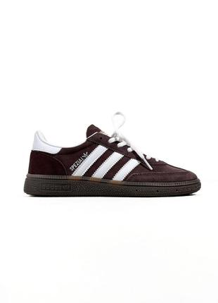 Кросівки жіночі чоловічі в стилі adidas spezial brown адідас спезіал коричневі кеди