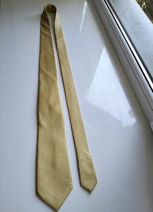 Класична жовто-блакитна краватка галстук3 фото