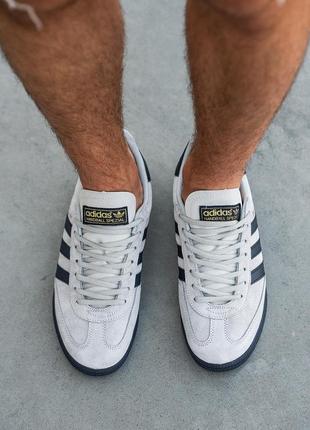 Кроссовки мужские в стиле adidas handball spezial grey адидас хендбол спешиал спезиал серые кеды3 фото