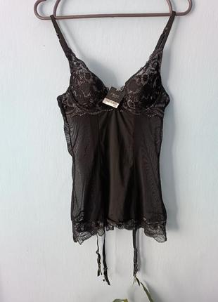 Пеньюар эротическое белье ночная рубашка черная базовая 75а сток1 фото