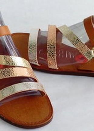 Женские кожаные босоножки mariella flat asymmerical sandals1 фото