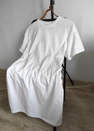 Платье футболка с открытой спинкой белое платье с откитой спиной h&amp;m2 фото