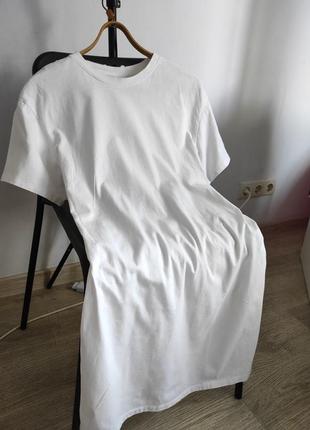 Платье футболка с открытой спинкой белое платье с откитой спиной h&amp;m1 фото