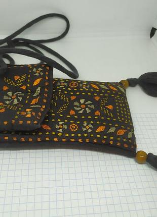 Гаманець вишивка. на довгій ручці. бангладеш3 фото