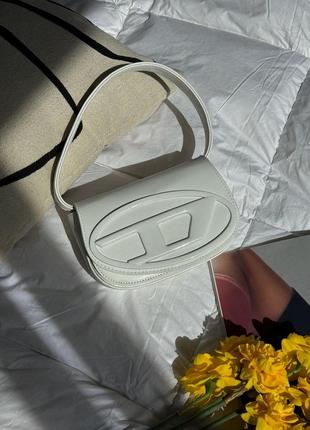 Женская сумка diesel дизель в белом цвете люкс качеств новинка8 фото
