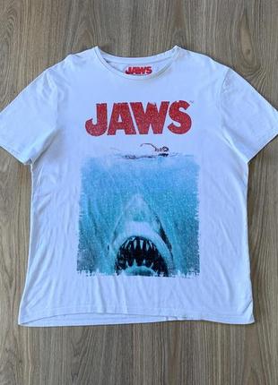 Чоловіча бавовняна футболка з принтом jaws