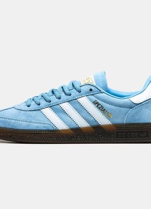 Кроссовки женские мужские в стиле adidas handball spezial blue адидас хендбол спешиал голубые1 фото