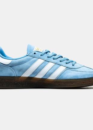 Кроссовки женские мужские в стиле adidas handball spezial blue адидас хендбол спешиал голубые2 фото