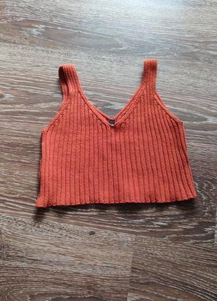 Топ майка вязаный трикотажный