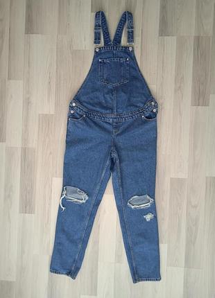Джинсы комбинезон denim размер 12 ( l)
