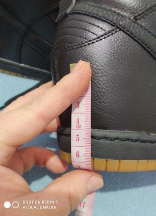 Шкіряні кросівки снікерси nike dunk sky hi hidden wedge shoes essential black gum 644877-0148 фото