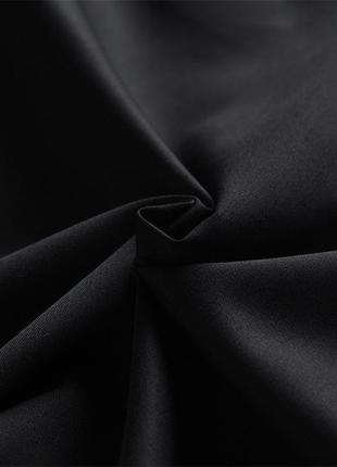 Чорна сорочка у школу мінімалістична 7301 рубашка оверсайз з карманом короткі рукави чорна форма4 фото