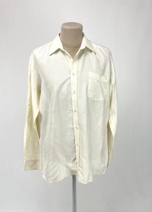 Рубашка из натриального шелка, качественная, желтая