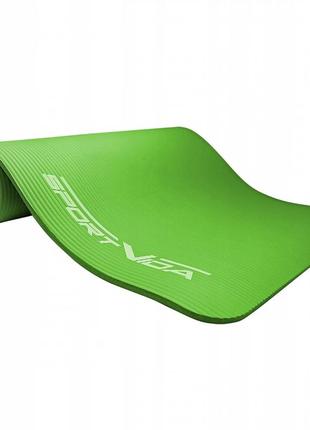 Коврик (мат) спортивный sportvida nbr 180 x 60 x 1.5 см для йоги и фитнеса sv-hk0250 green5 фото