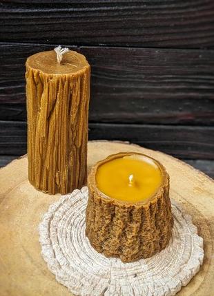 Набор свечей и декора древесина