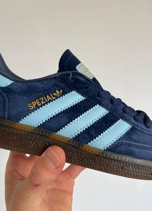 Кроссовки мужские в стиле adidas handball spezial blue адидас хендбол спешиал спезиал синие3 фото