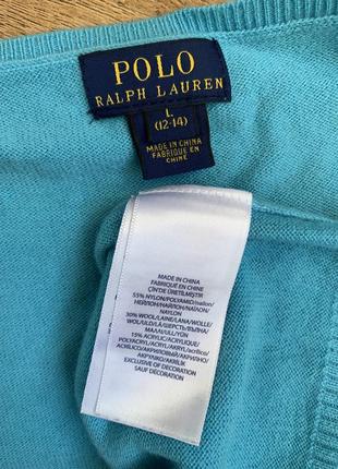 Джемпер polo ralph lauren р.l/12-14 шерсть 30%4 фото