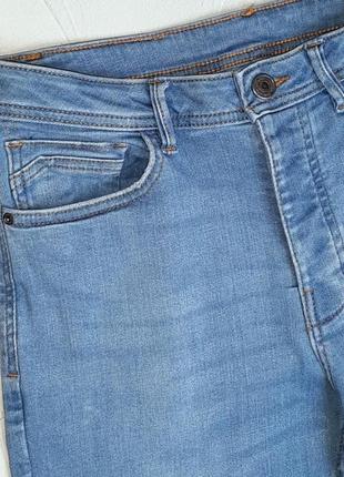 🎁1+1=3 фирменные голубые мужские зауженные джинсы стрейч denim co, размер 46 - 487 фото