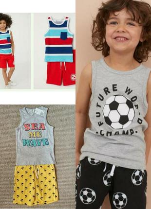 Літній костюм (шорти, майкака) h&m, 6-8р,